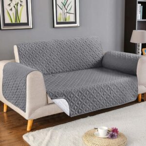 GREY__ULTRASONIC QUILTED SOFA PROTECTER