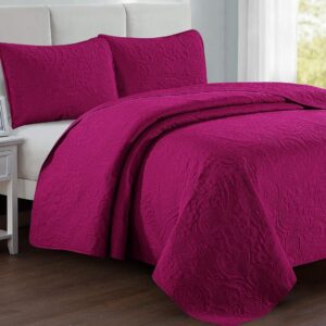LUXURY BEDSPREAD_AND_PILLOW_in_DARK PINK