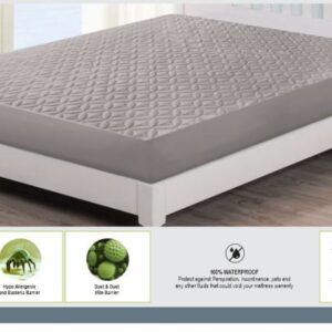 Ultrasonic Waterproof Mattress Protector_IN_GREY