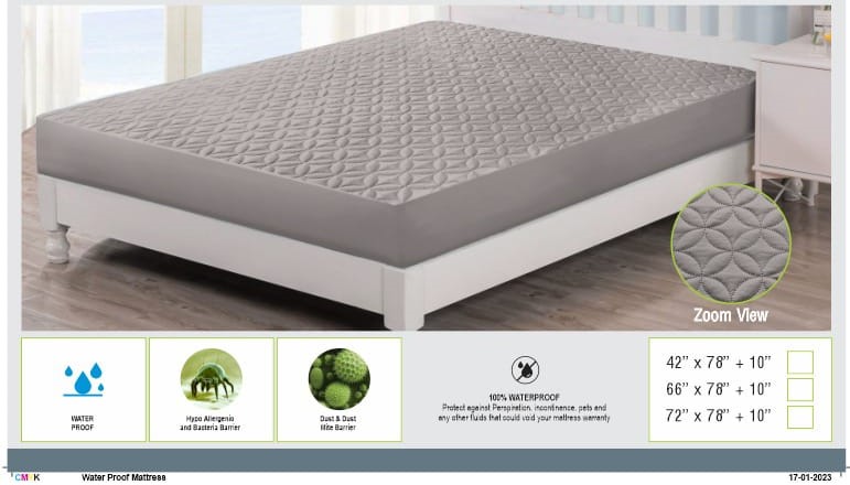 Ultrasonic Waterproof Mattress Protector_IN_GREY